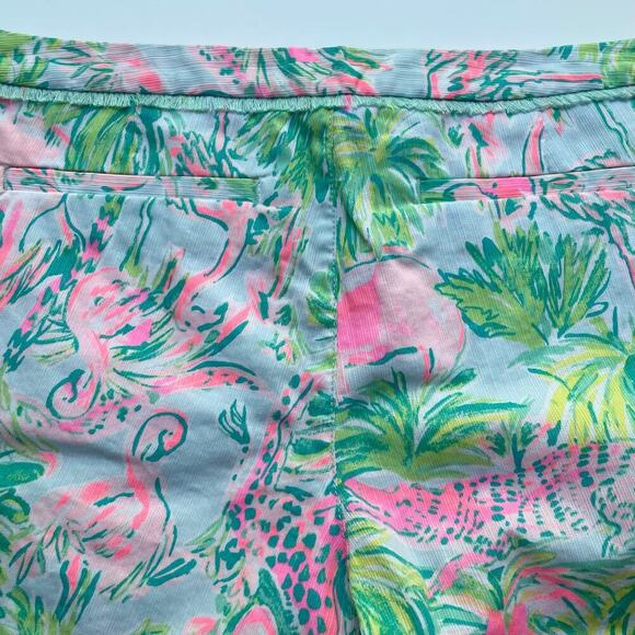 Lilly Pulitzer Adie Shorts Seasalt Blue on Parade 3.5" Inseam Size 6 EUC - Picture 6 of 9